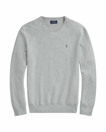 Andover Heather Mesh-Knit Cotton Pullover