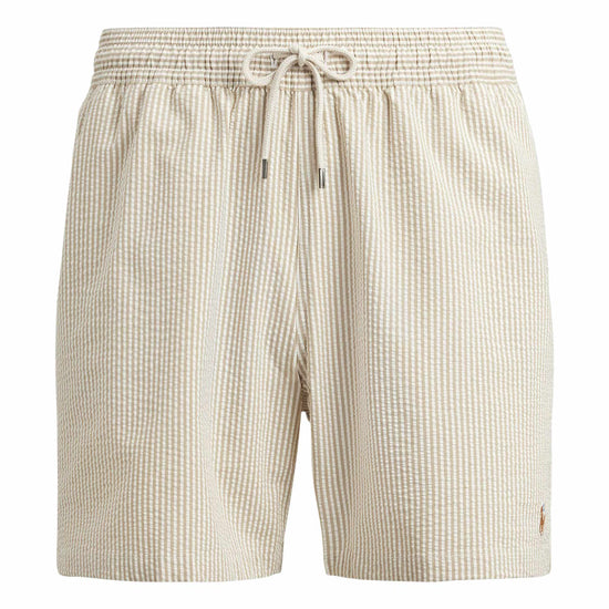 Coastal Beige Seersucker Traveler Swimshorts