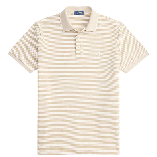 checkpoint-Classic-khaki-White-Stripe-Stretch-Mesh-Polo-ralph-lauren