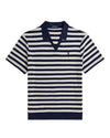 Newport Navy Andover Cream Cotton Stripe Polo