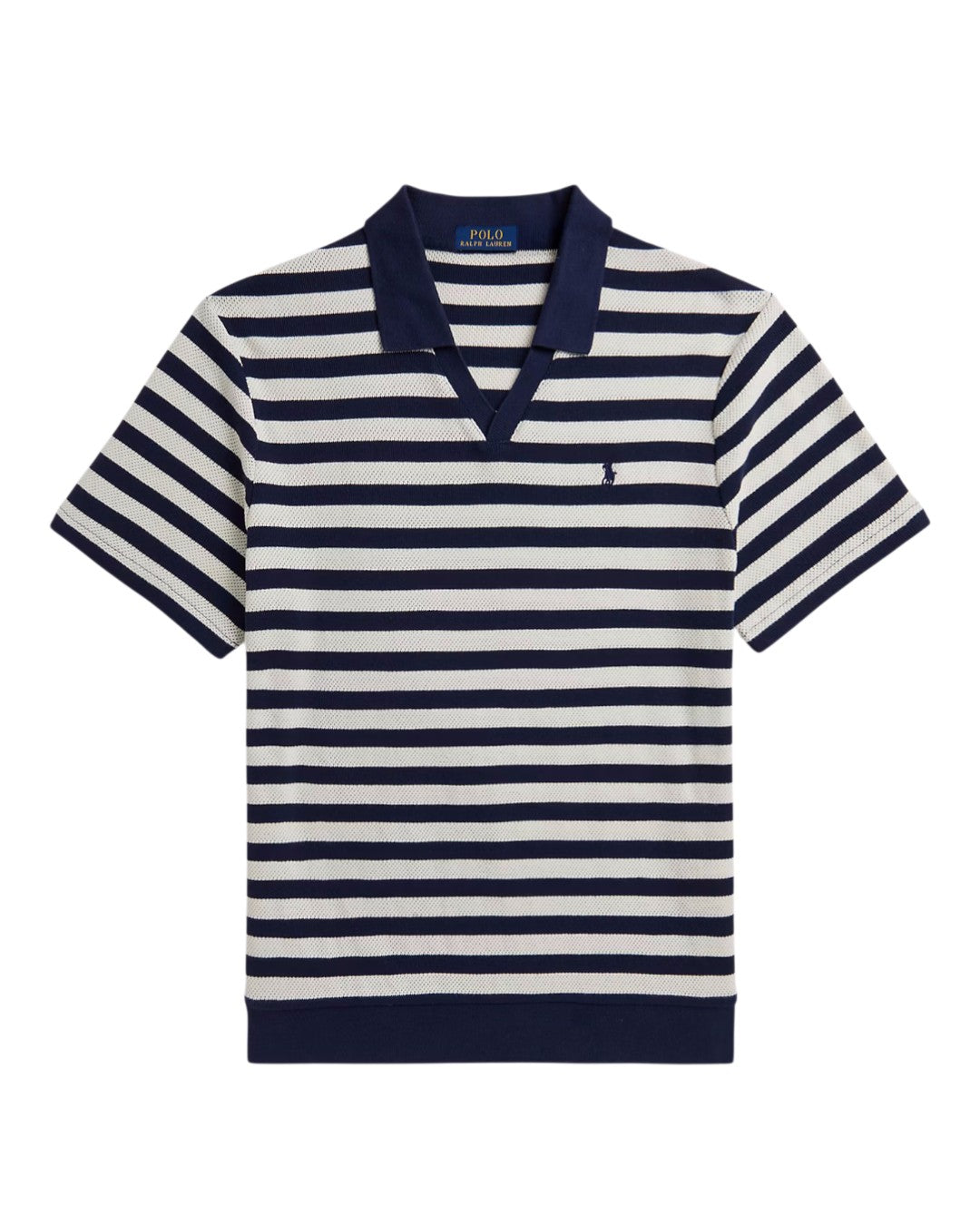 Newport Navy Andover Cream Cotton Stripe Polo