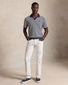 Newport Navy Andover Cream Cotton Stripe Polo