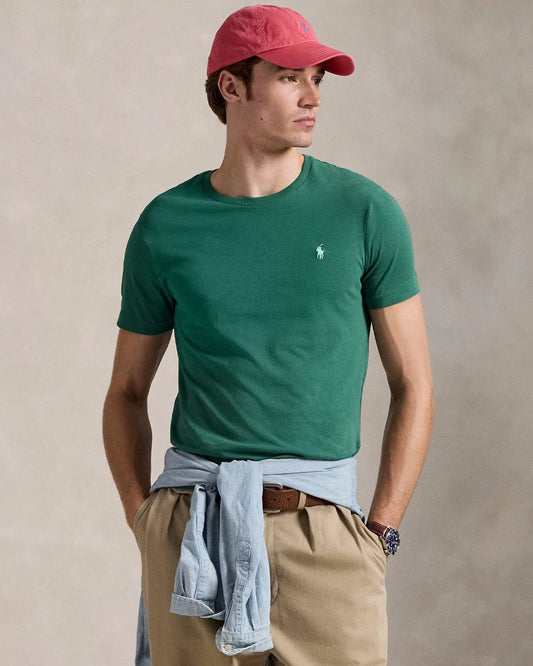 Antique Green Jersey Custom Slim Fit T-shirt