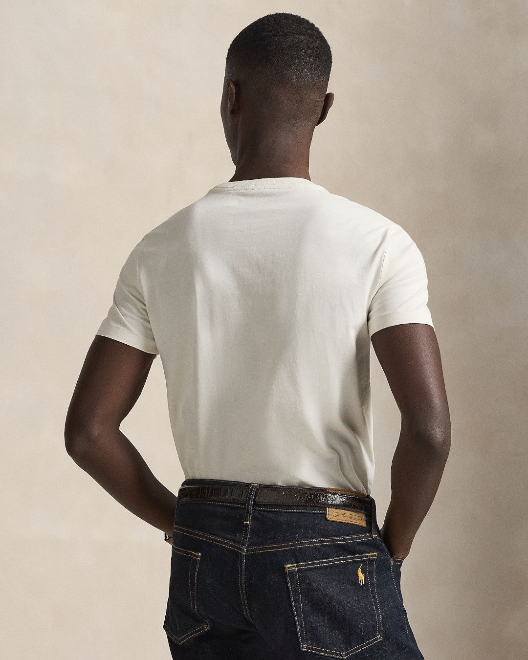 Antique Cream Jersey Custom Slim Fit T-shirt
