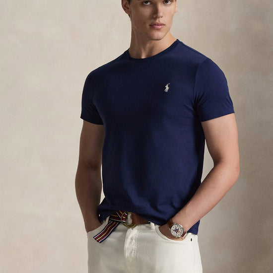 Newport Navy Jersey Custom Slim Fit T-shirt