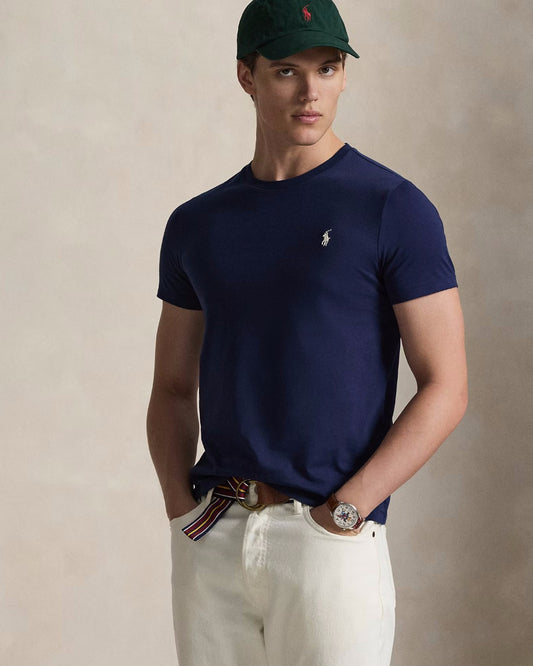 Newport Navy Jersey Custom Slim Fit T-shirt