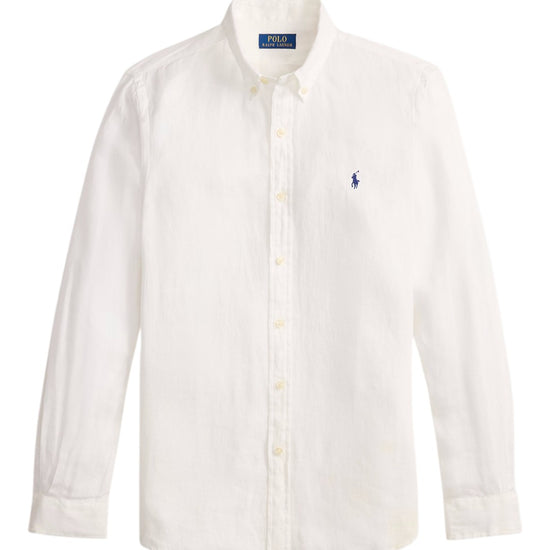 White Linen Slim Fit Shirt