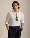 White Linen Slim Fit Shirt
