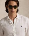 White Linen Slim Fit Shirt