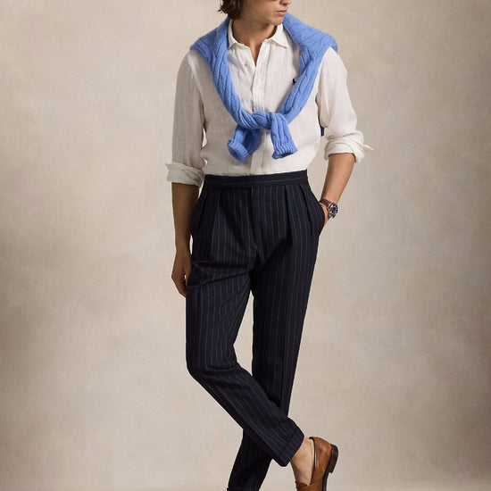 White Linen Slim Fit Shirt
