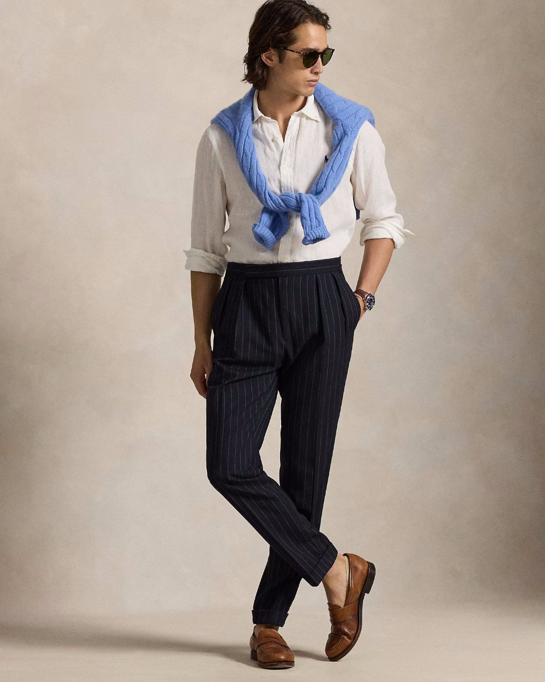 White Linen Slim Fit Shirt
