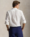 White Linen Custom Fit Shirt