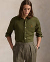 New Olive Linen Slim Fit Shirt