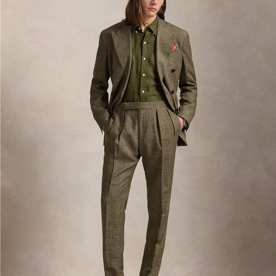 New Olive Linen Slim Fit Shirt