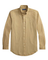 Cafe Tan Linen Slim Fit Shirt