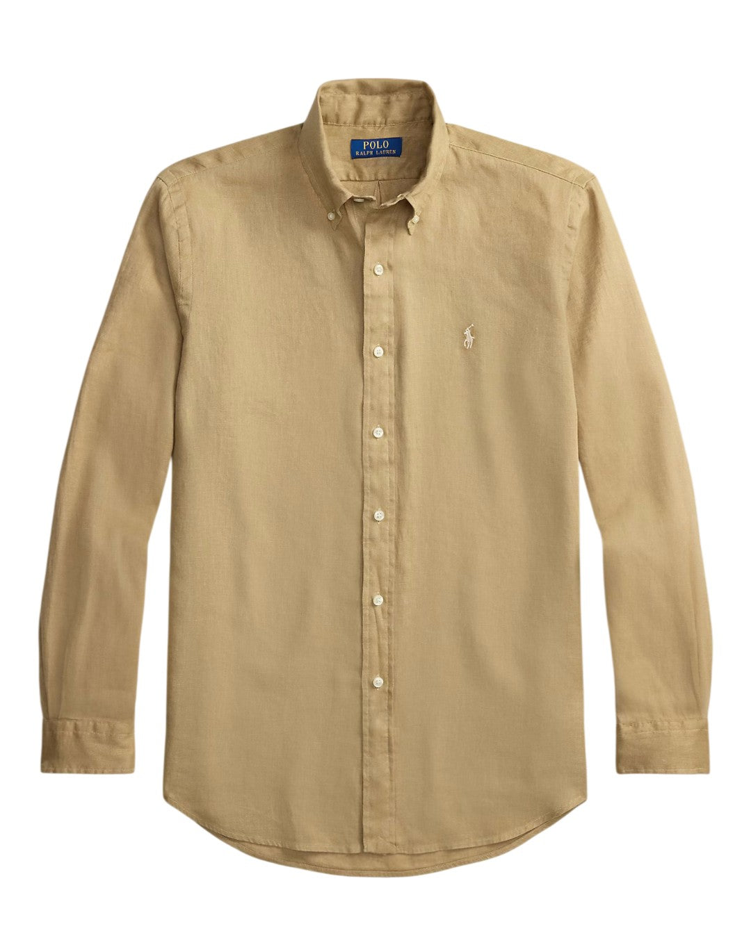 Cafe Tan Linen Slim Fit Shirt