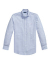 Blue White Stripe Seersucker Linen Shirt
