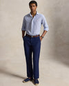Blue White Stripe Seersucker Linen Shirt