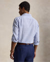 Blue White Stripe Seersucker Linen Shirt