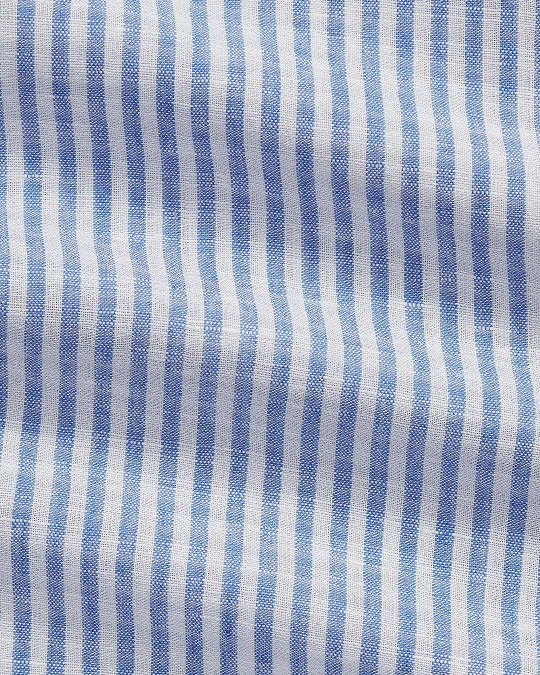 Blue White Stripe Seersucker Linen Shirt