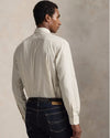 White Coastal Beige Washed Broadcloth Shirt