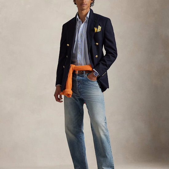 White Blue Washed Broadcloth Shirt