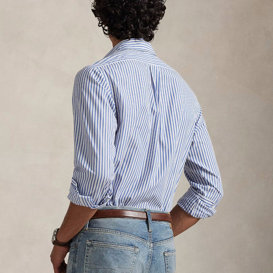 White Blue Washed Broadcloth Shirt
