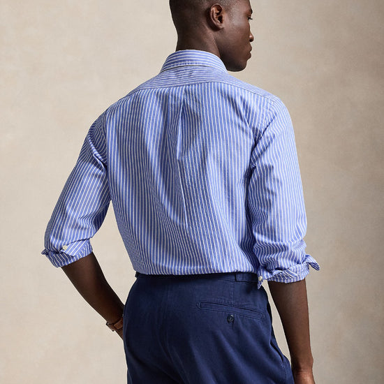 Med Blue White Washed Broadcloth Shirt