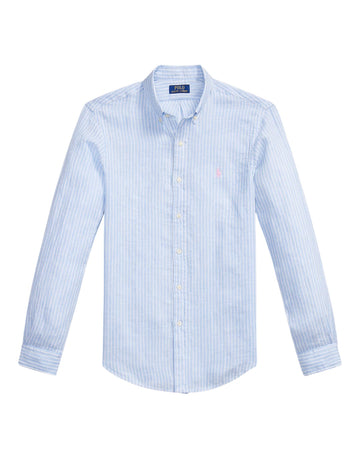 Blue White Linen Shirt