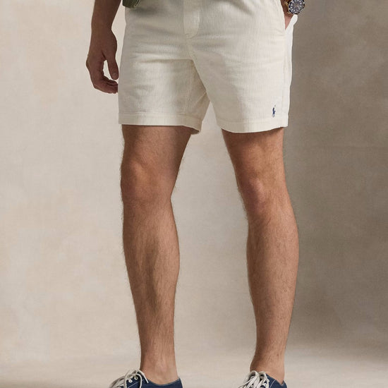 Warm White Corduroy Polo Prepster Shorts