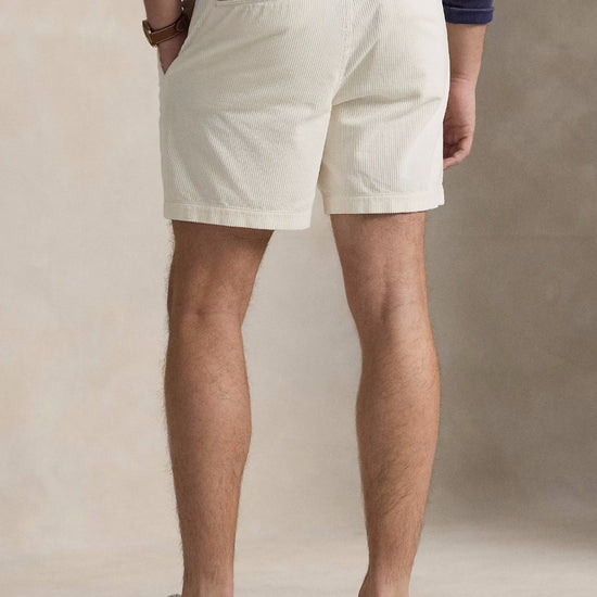 Warm White Corduroy Polo Prepster Shorts