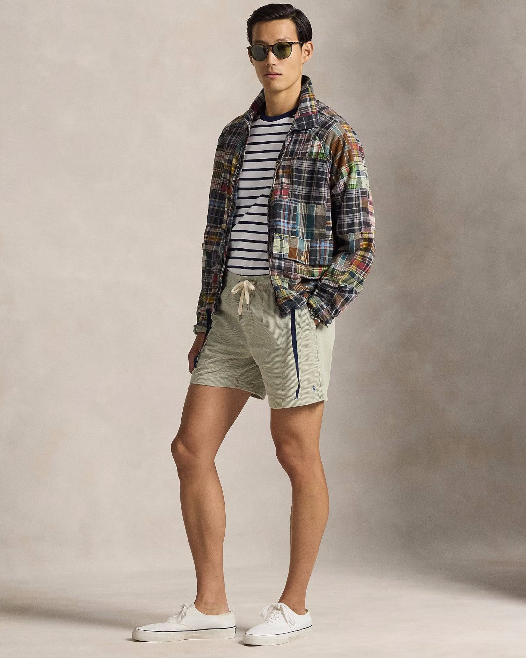 Khaki Stone Corduroy Shorts