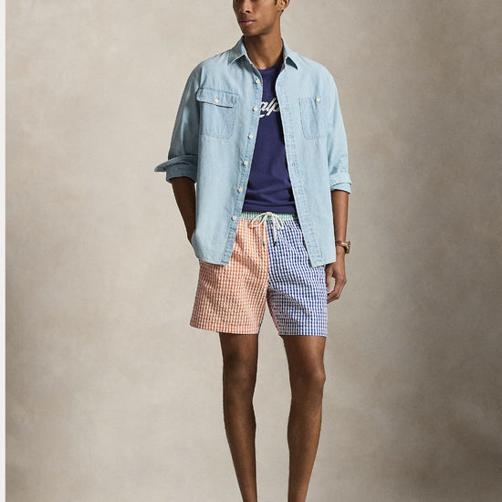 Gingham Funshort Seersucker Swimshort