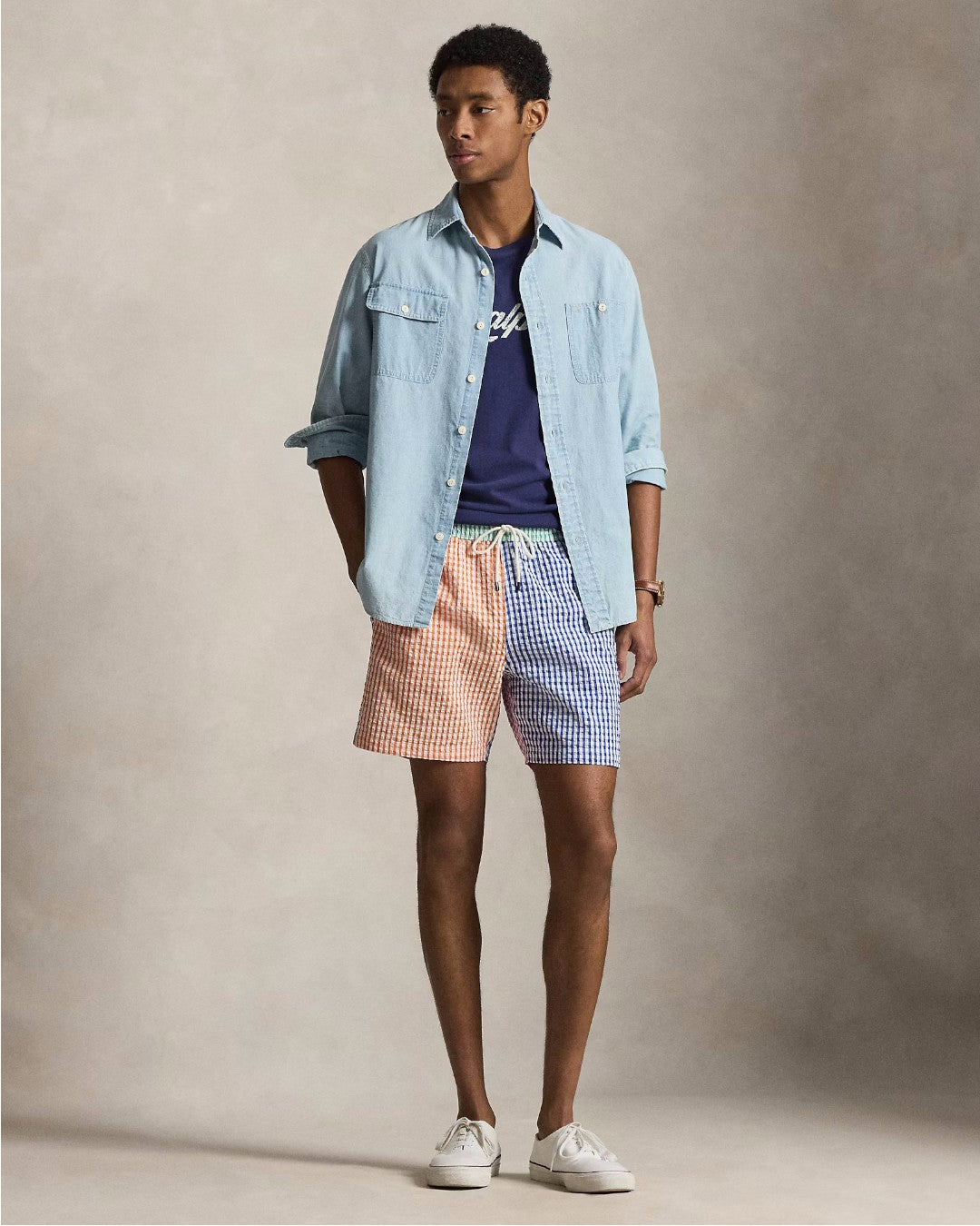 Gingham Funshort Seersucker Swimshort