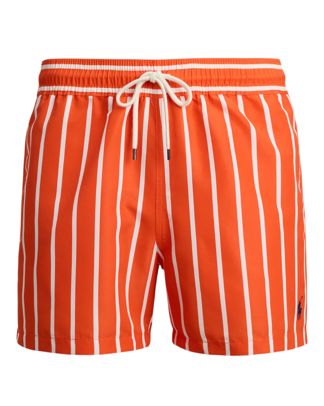 Sailing Orange Vertical Wide Stripe Slim Fit Swimshort