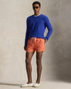 Sailing Orange Vertical Wide Stripe Slim Fit Swimshort