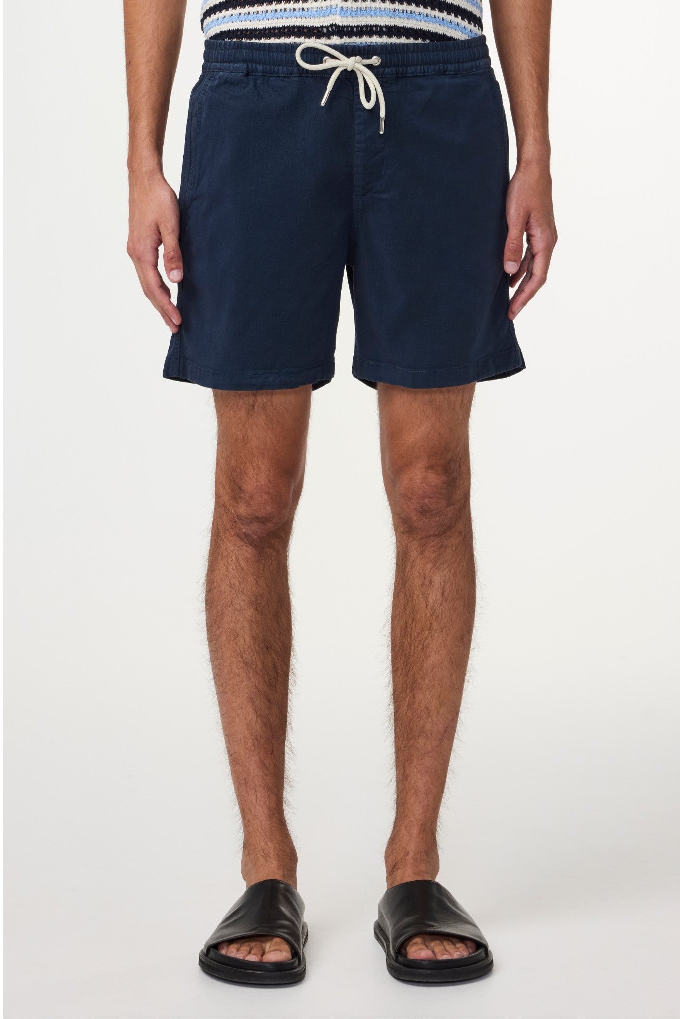 Navy Blue Gregor Lyocell Blend Shorts