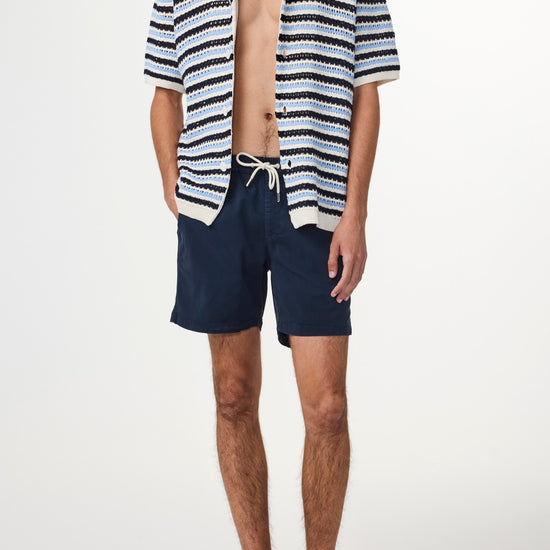 Navy Blue Gregor Lyocell Blend Shorts
