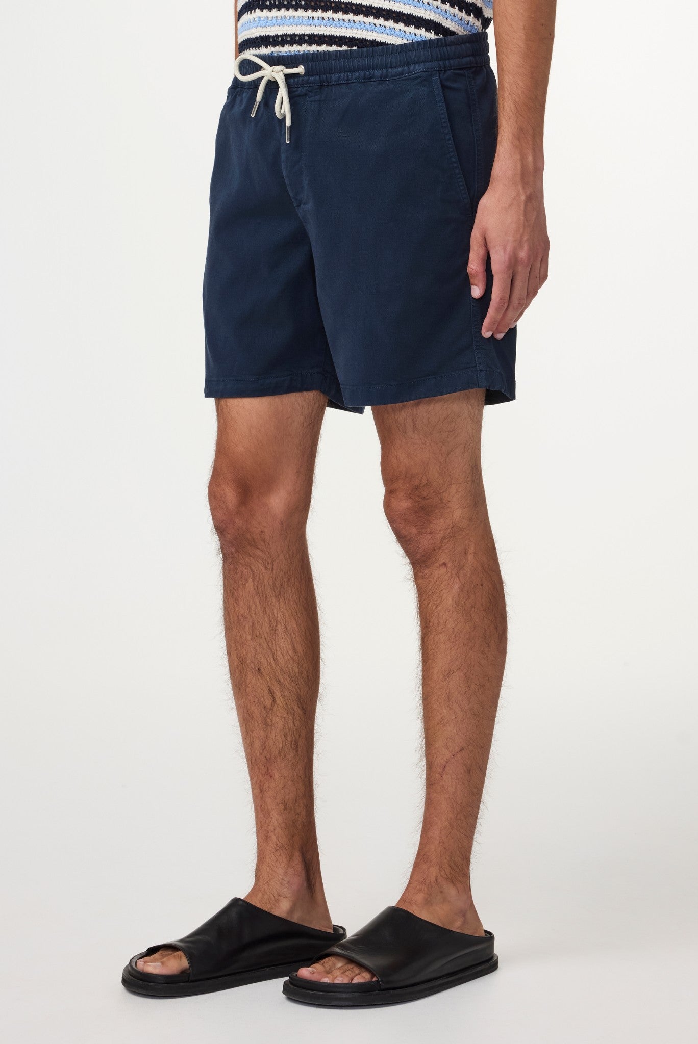 Navy Blue Gregor Lyocell Blend Shorts