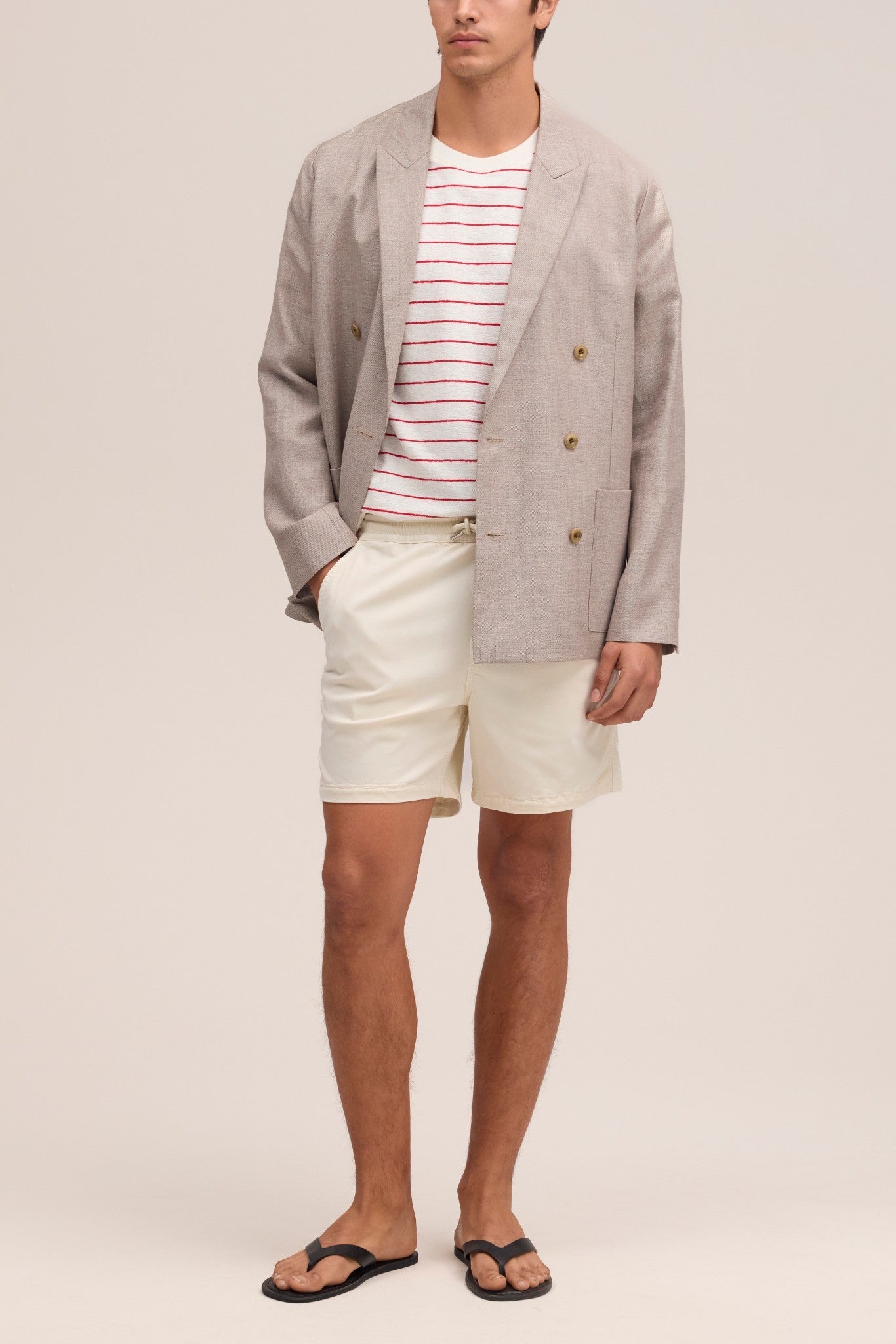 Ivory Gregor Lyocell Blend Shorts