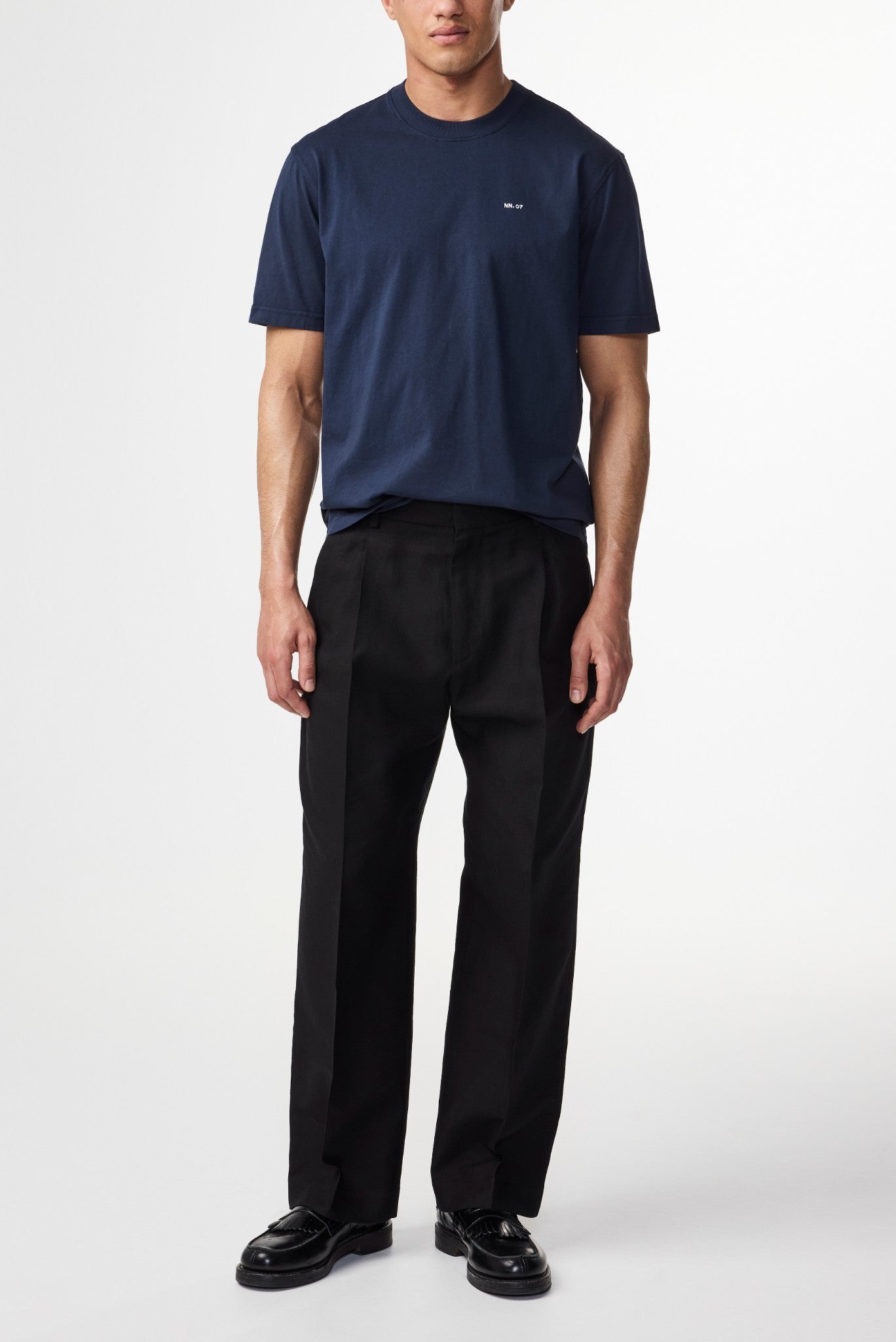 Navy Blue Adam Pima Cotton T-shirt