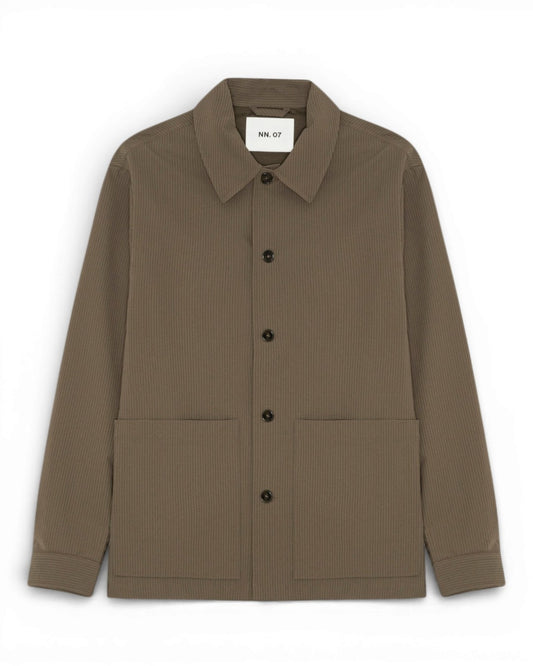 Mable Husk Blaze Seersucker Overshirt