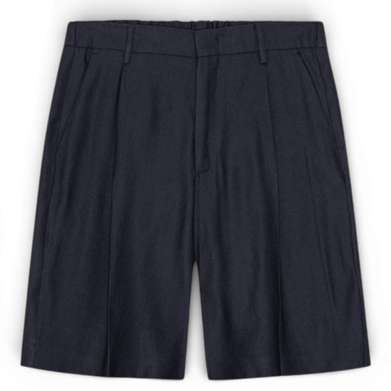 Deep Truffle Kay Linen Blend Relaxed Fit Shorts