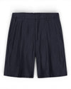 Deep Truffle Kay Linen Blend Relaxed Fit Shorts