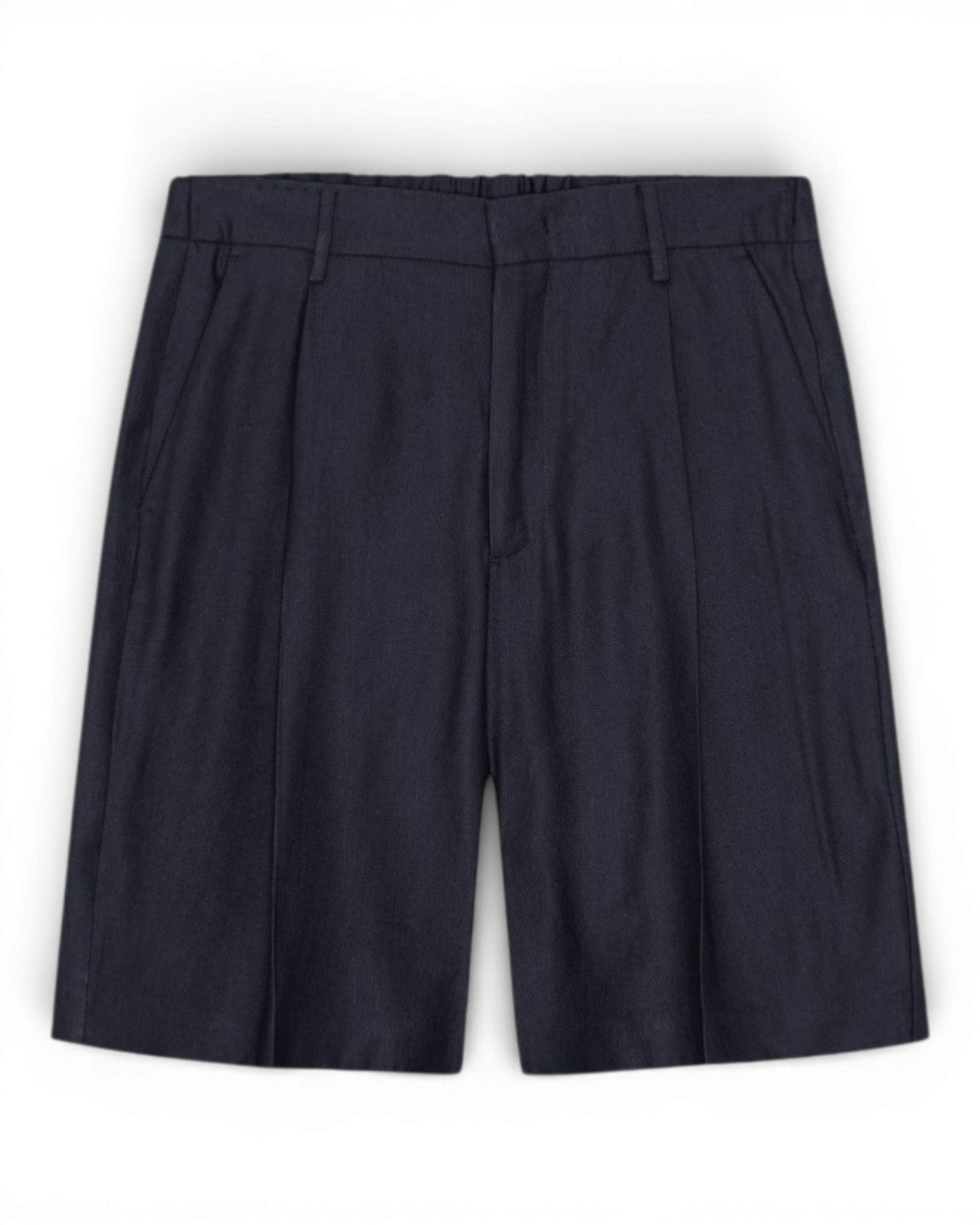Deep Truffle Kay Linen Blend Relaxed Fit Shorts