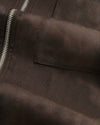 Deep Truffle Alban Linen Blend Overshirt