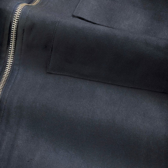 Deep Navy Alban Linen Blend Overshirt
