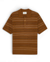 Cinnamon Alfie Lightweight Wool Blend Polo
