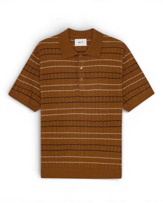 Cinnamon Alfie Lightweight Wool Blend Polo