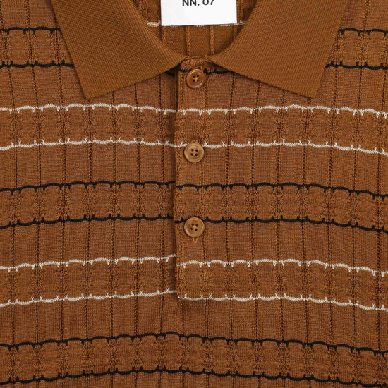 Cinnamon Alfie Lightweight Wool Blend Polo